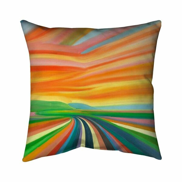 Fondo 20 x 20 in. Colorful Road-Double Sided Print Indoor Pillow FO2772712
